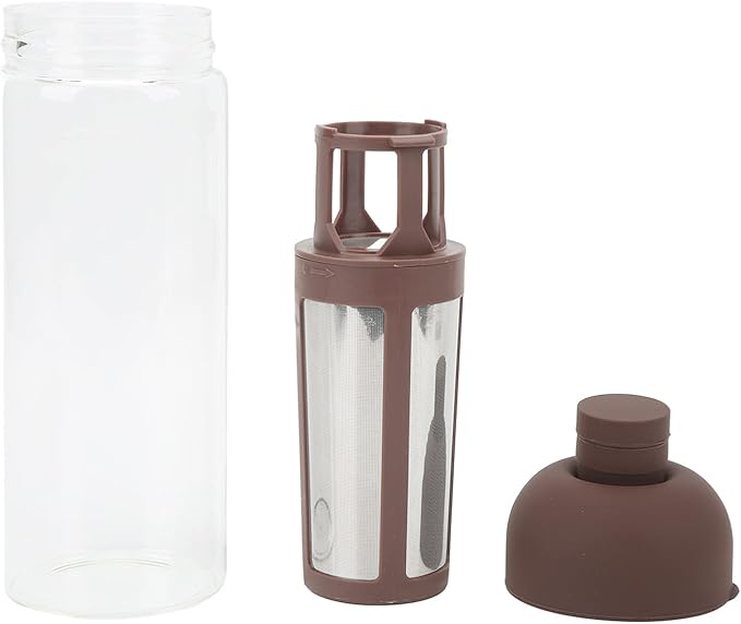 Cold Brew Coffee Wine Bottle Double Layer Design Cold Brew Coffee Maker with Stainless Steel Filter 1000ml Large Capacity for Iced Coffee Lovers