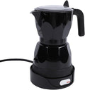 Electric Espresso Coffee Maker 3 Cup Aluminum Italian Coffee Pot Electric mokas Pot Cuban Coffee Maker Portable Mocha Pot Espresso Maker Coffee Machine mokas Maker (Black)