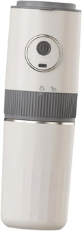 Compact and Versatile Portable Electric Coffee Maker with Coffee Grinder Dripper and Cup for Home Fishing and Outdoor Use Beige