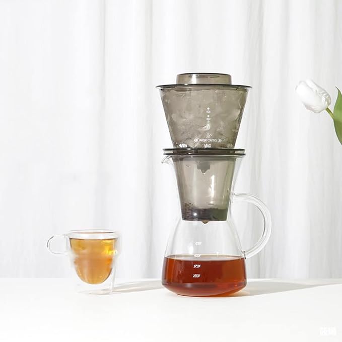 Cold Brew Coffee Maker Moka Pot Iced Home Coffee Drip Iced Coffee Tools Drip Pot Set High Borosilicate Glass Filter Coffee Machine 700ML