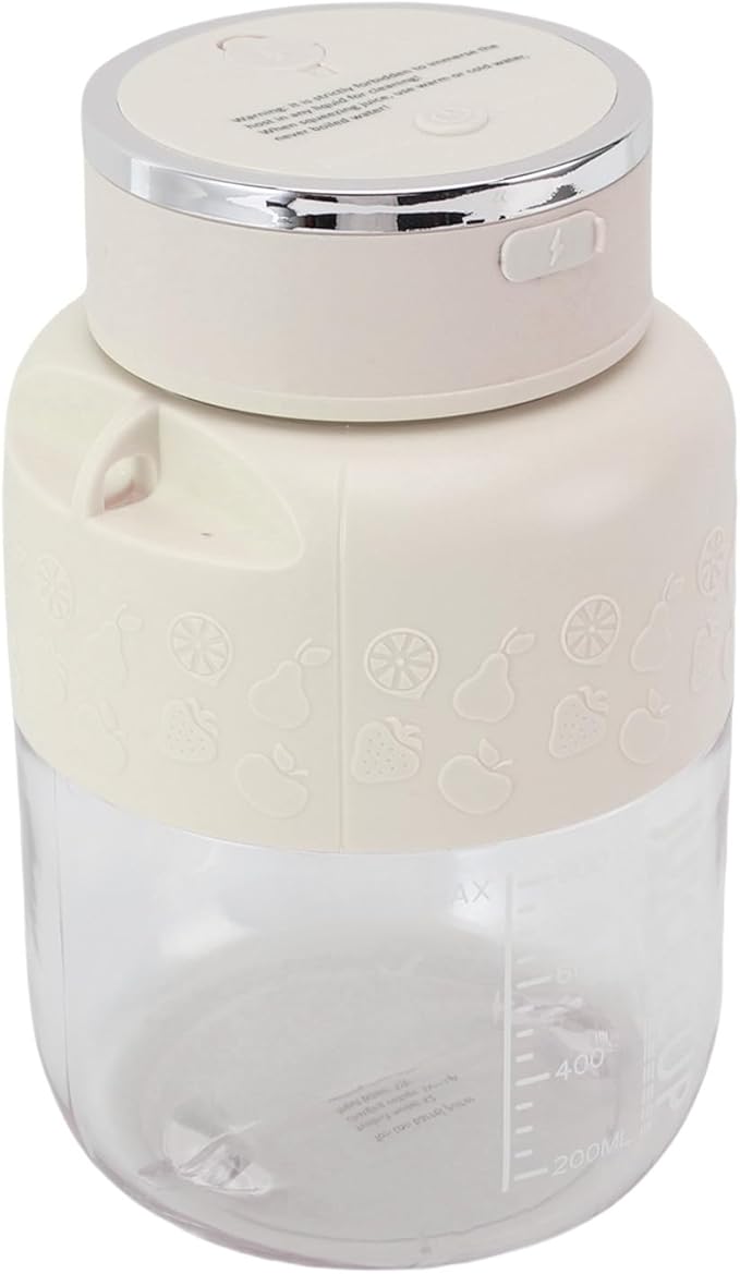 Portable Juicer Cup 800ml Rechargeable Detachable Electric Blender with Strap Straws for Office Gym Home Camping Travel Personal Juicer Bottle for Shakes Smoothies (White)