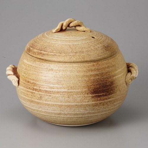 Set of 3 Iraho 3 Chestnut Shaped Rice Pot 8.3 x 7.1 x 6.5 inches (21 x 18 x 16.5 cm) Earthenware Pot Restaurant Commercial Use Restaurant