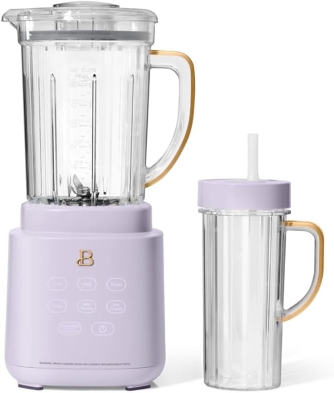 Power Exact Countertop Blender System 700W Motor 50oz Tritan Jar 20oz To-Go Cup 4 Presets 3 Speeds PrecisionSense Technology (Lavender)