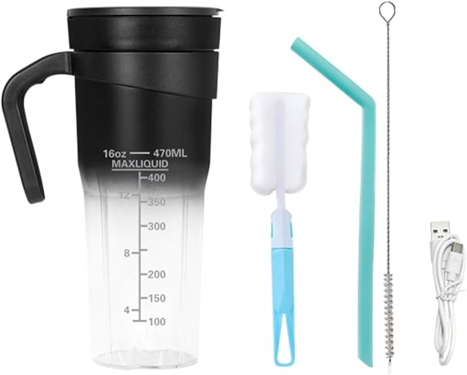 Portable Blender For Shakes 16oz Rechargeable With 6 Sharpness Multifunctional Cup Rechargeable Blender