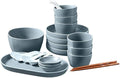 Modern Matte Glaze Porcelain Dinnerware Sets Ceramic Dinner Plates Dessert Plates Cereals Bowls for Daily Life Family Party and Restaurant Service for 8Service for 6(28pcs)