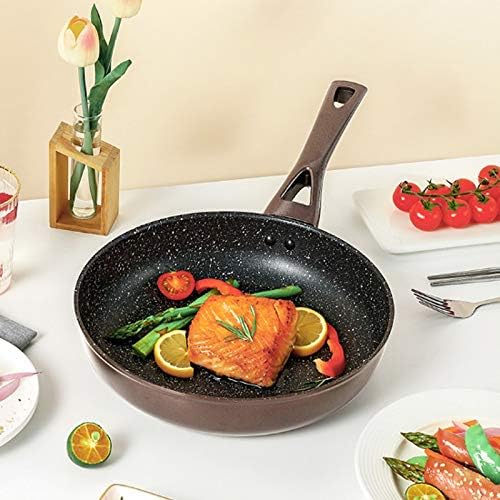 Cooking Pot Frying PanHousehold Stainless Steel Frying Pan Non Stick Pan Uncoated Pot Pots for Cooking Composite Multilayer Bottom Easy to Clean