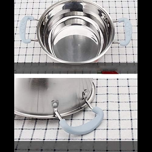 Cookware Cookware Set Kitchen Stainless Steel Soup Pot Saucepan Induction Safe Thickened Saucepan with Glass Lid 3 PCS/Set