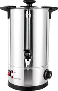 10L Commercial Coffee Urn Commercial Coffee Maker Temperature Adjustable Stainless Steel Coffee Dispenser 1000W 110V Portable Electric Large Hot Drink Dispenser Electric Coffee Maker Urn for Cafes