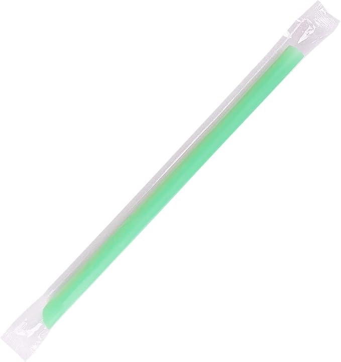 Karat [1600 ct] 9 Boba Straws (10mm Diameter) Individually Wrapped Assorted Solid Colors (C9060s)