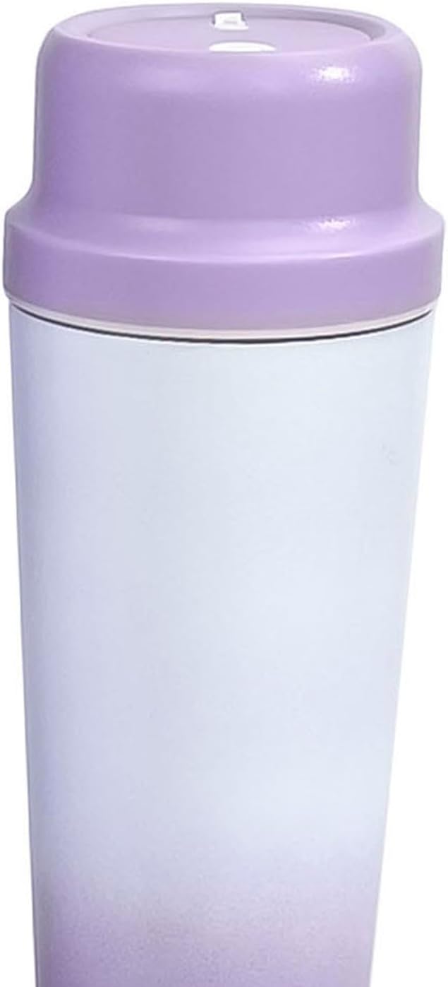 Stainless Steel Blender CupPortable USB Rechargeable Electric Juicer Blender 650ml Purple