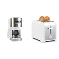 Kenmore Coffee Maker 12 cup Drip Coffee Machine Programmable Aroma Control Glass Carafe &amp Kenmore 2-Slice Toaster White Stainless Steel Extra Wide Slots Bagel and Defrost Functions