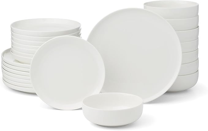 Oneida 899205 24 Seven White 24-Piece Dinnerware Set Service For 8
