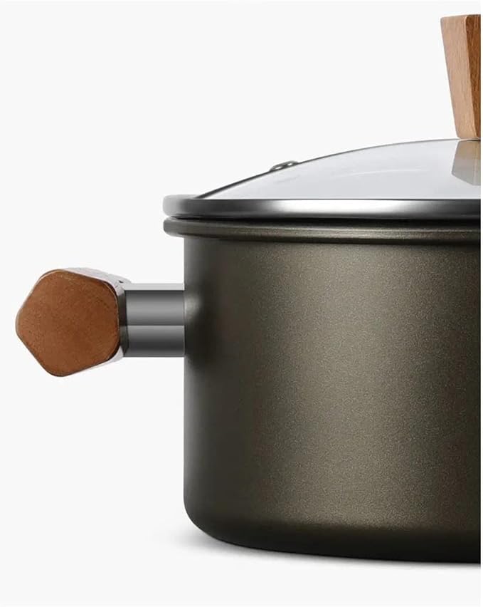 Pot Set Set Wok Soup Pot Milk Pot Ceramic Non-Stick Pot 4-Piece Set with Cover Kitchen Cooking Pot