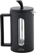 Any Morning Coffe Maker Stainless Steel Borosilicate Glass French Press Tea Press for Loose Tea BPA Free Heat Resistant Durable Easy to Clean 20 oz Black
