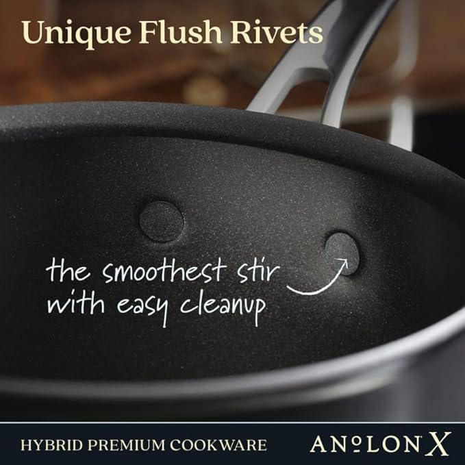 Anolon X - SearTech Nonstick Saucier Induction Cooktop Compatible (2.4L/2.5qt)