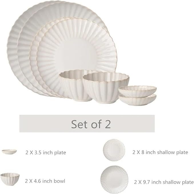 Dinner Sets White Ceramic Dinner Sets Bowl Dish Plates Porcelain Dinnerware Set For Household Hotel2people Set