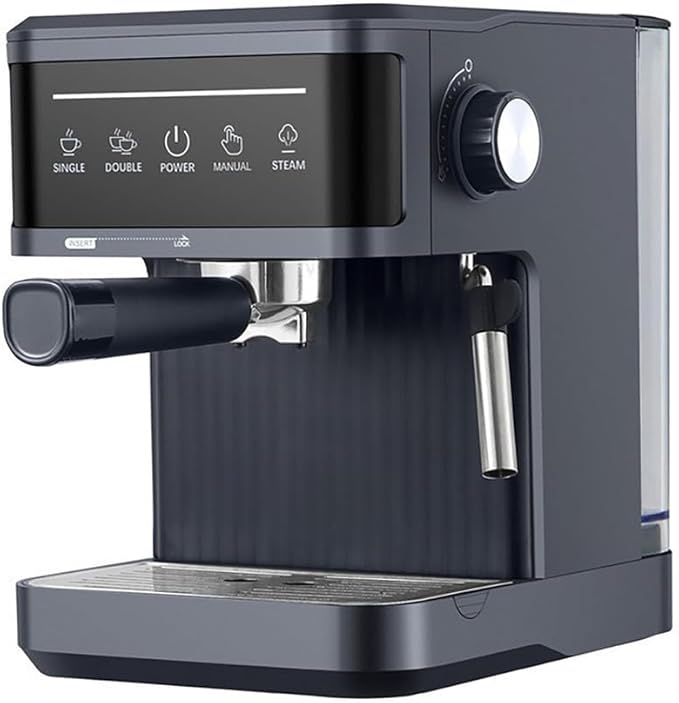 Espresso Coffee Machine Semi-Automatic Coffee Maker Machine Professional Espresso Maker with LED Touch Screen Touch Control Removable Water Tank for Home