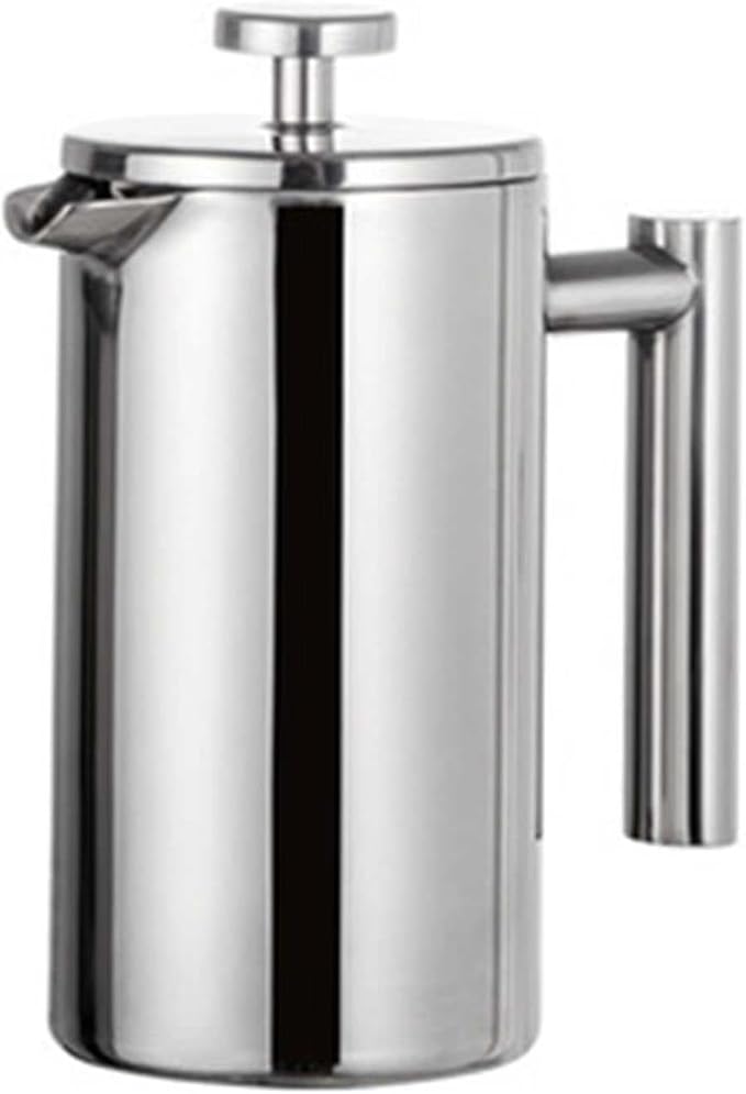 Coffee Pot 304 Stainless Steel Pressure Double Layered Hand Brewing with Handle Coffee Maker Household