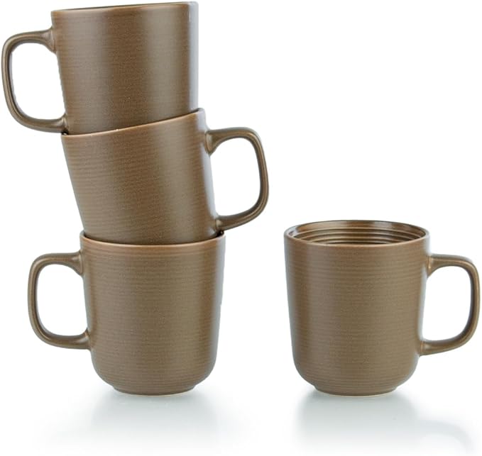 Everything Kitchens Deep Matte 16-Piece Dinnerware Set | Mocha