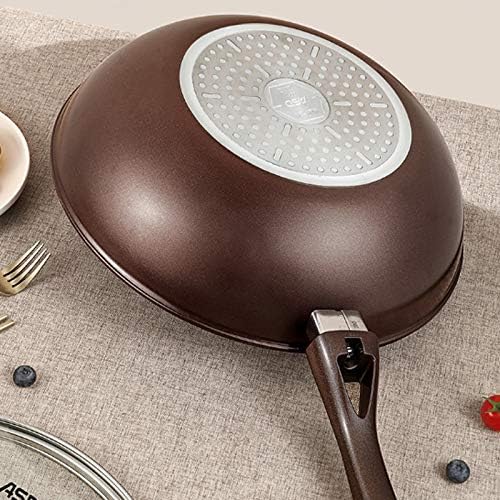 Cooking Pot Frying PanHousehold Stainless Steel Frying Pan Non Stick Pan Uncoated Pot Pots for Cooking Composite Multilayer Bottom Easy to Clean
