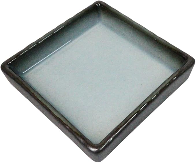 Ebros Gift Blue Sky Stars Artistic Seikai Porcelain Series Dinnerware Serveware Kitchenware Set Asian Japanese Dining Restaurant Supply (Pack Of 6 Square Condiment Sauce Dishes 2oz)