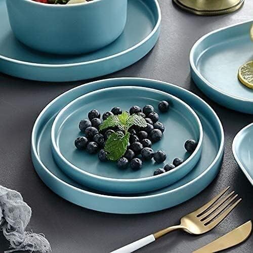 Dinner Set for Family Party Hotel Restaurant Nordic Style Dinnerware Set Chinese Tableware Set Creative Ceramic Dishes Set European Style China Dinner Set Service for 6