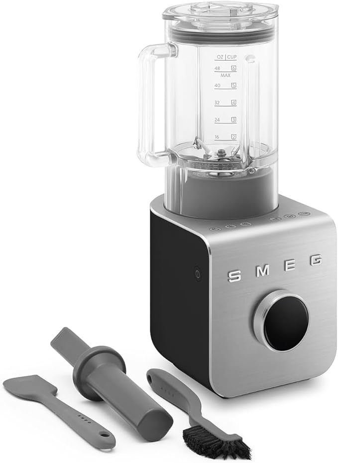 SMEG BLC01 Professional High-Performance Blender – 1.5L Tritan™ Jug 9 Speed Settings Stainless Steel Blades Modern Design Powerful 1250W Motor for Smoothies Soups &amp More