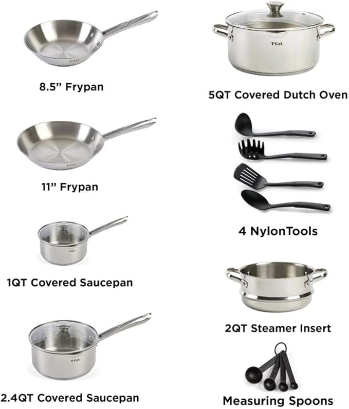 Pot for Cooking Pots Sets Dishwasher Safe 14 Piece Set Kitchen Cookware Set Cookware Kits Pan Accessories Pans KitA14 Pc