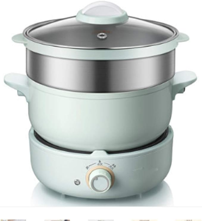 Electric Hot Pot Multifunction Rice Cooker Portable Split Type Pot Kitchen Cooker Non-Stick Frying Pan for Travel Kitchen with Steamer (Size : 262 * 214 * 252MM)