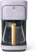 B- 12-Cup Programmable Coffee Maker with Touch-Activated Display Auto Brew Timer Reusable Filter &amp Large Glass Carafe (Lavender)