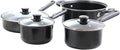 Better Chef 7-Piece Deluxe Non-Stick Cookware Set in Black with Cool-Touch Handles and Tempered Glass Lids