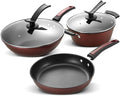Cooking Pot Pots and PansDie-Cast Aluminum Non Stick Cookware SetsTower Induction Multifunctional Cooking Frying Pan Pots with Glass Lid and Bakelite Handles3PCS