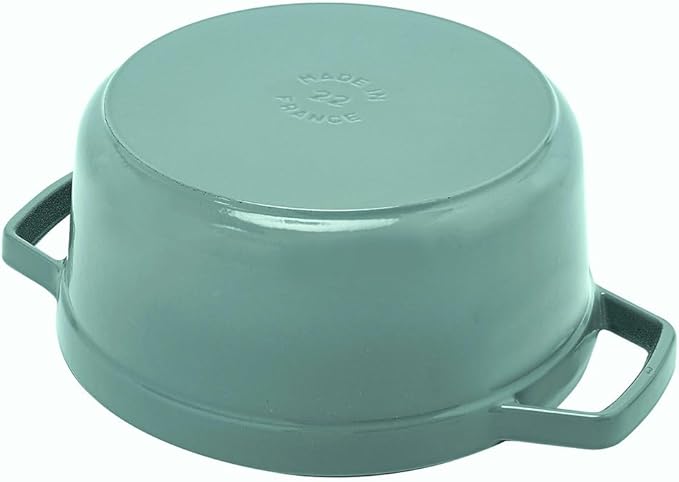 Staub La Cocotte Round Z1025-321 Pico Cocotte Round Eucalyptus 8.7 inches (22 cm) Handed Cast Iron Pot Induction Compatible