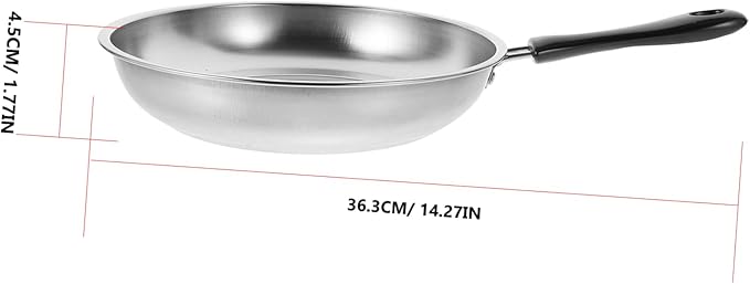 STOBAZA 1Set Stainless Steel Cookware Set Multifunctional Flat Bottom Frying Pan Soup Pot and Milk Pot for Induction Cooking for Noodles and Porridge Preparation Kitchen