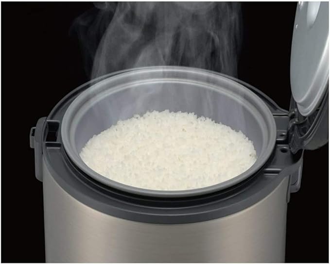 Tiger JNP-S10U 5.5 Cup Capacity White Rice Cooker with Non-Stick Inner Pot Spatula and Measuring Cup Keep Warm Upto 12 hours (Stainless Steel Gray)