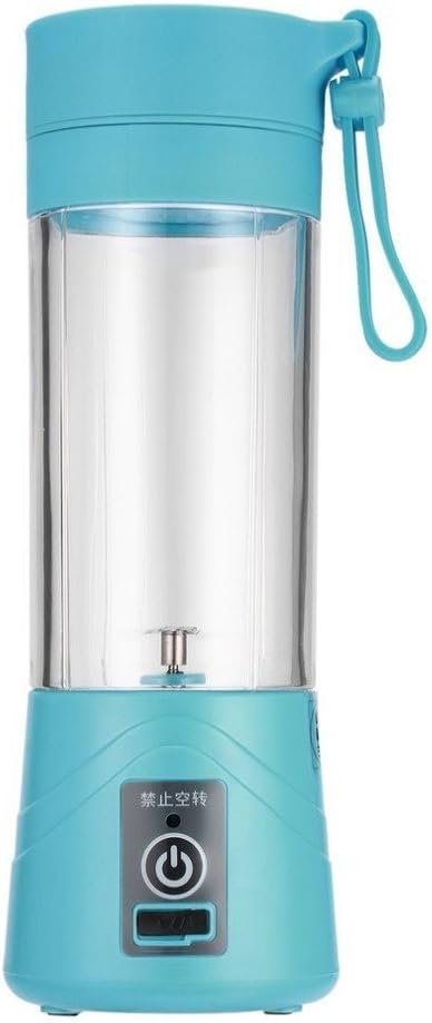 Hofumix Fruit Juicer Rechargeable Portable Juice Blender Breakfast Smoothie Maker Cup Fruit Mixing Machine Mini Protein Shake Maker Electric Mixer Cup with USB Charging Cable (Blue)