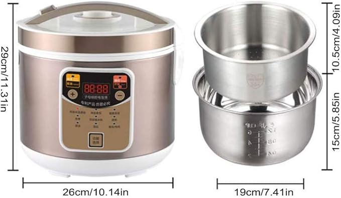 Digital Rice Cooker Food Steamer Multi Programmable 5L Low Removal Sugar Grain Maker24 Hours Preset &amp Instant Keep Warm &amp Multi-Cooker