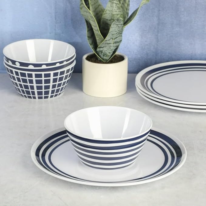 Home 8-Piece Dinnerware Set Vintage Ceramic Cutlery Set with Dipping Saucer and Bowl Dinner Plate Dessert Plate Set