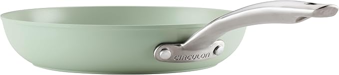 Circulon Halo with LaserDefense Ceramic Nonstick Pots and Pans with Lids Made without PFAS Compatible with All Stovetops Dishwasher and Oven Safe 11 Piece Cookware Set - Sage