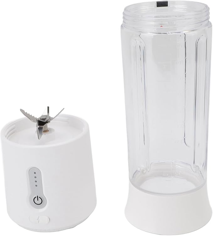 Asixxsix Portable Blender 500ml USB Rechargeable Cordless Personal Blender Small Electric with Battery Level Indicator for Travel Gym Daily Outings