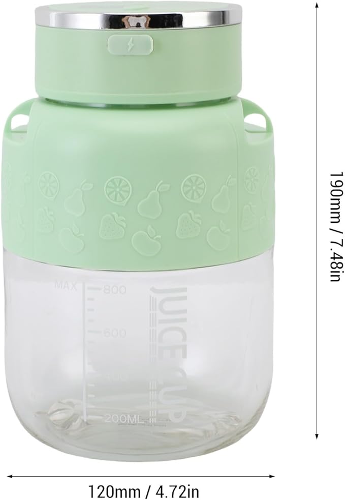 Haofy 800ml Portable Blender for Smoothies Juices USB Rechargeable Personal Blender with 1300mAh Battery Detachable Easy Design for Gym Office Home Camping (Green)
