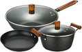 Cooking Pot Non Stick Cookware Sets3 Piece Stone-Derived Pots and PansFrying Pan and Saucepan Set for BakingBroilingFryingRoasting vision