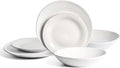 Stone Lain Essence 6-Piece Dinnerware Set Stoneware Plates and Bowls Set Dishwasher and Microwave Safe Dish Set for 2 White