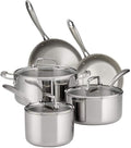 For Tramontina Cookware Set Tri-Ply Clad Stainless Steel Glass Lids 5-Piece