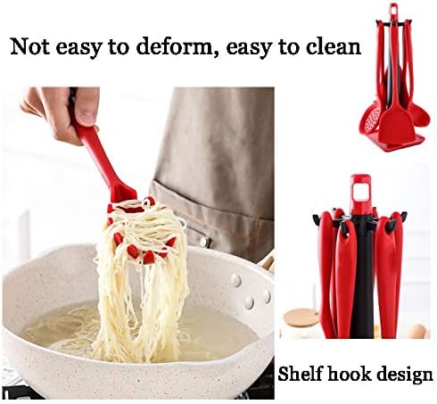 Silicone Cookware Set Kitchen Cooking Seven-piece High Temperature Resistant Non-stick Cookware Silicone Cookware ~ The Best Gift for The Kitchen