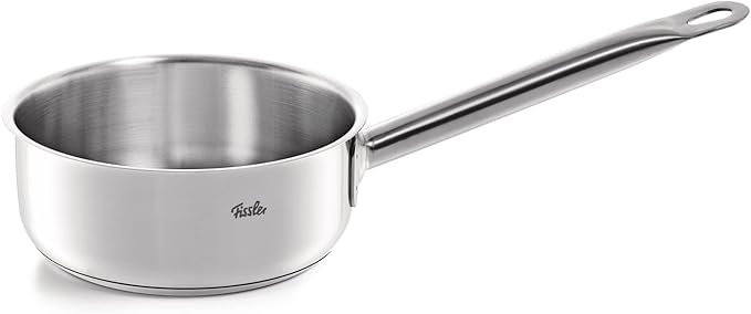 Fissler San Francisco 5-Piece Stainless Steel Saucepan Set with Glass Lids Suitable for Induction Cookers All Hob Types (3 Saucepans 1 Stewing Pot 1 Saucepan Without Lid)