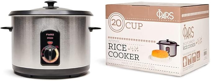 Pars Automatic Persian Rice Cooker - Tahdig Rice Maker Perfect Rice Crust 20 Cup