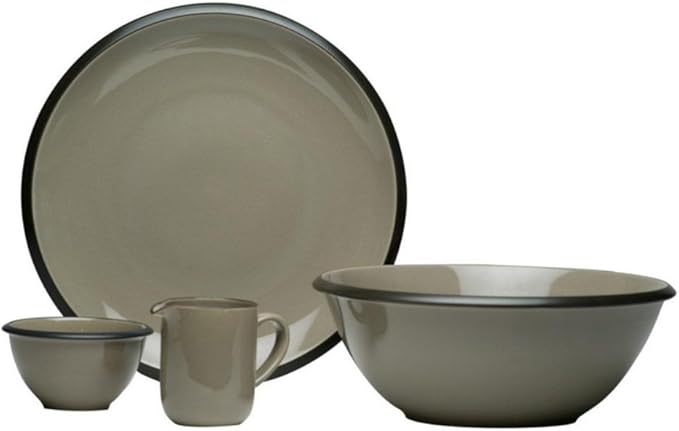 Red Vanilla HN400-004 4-Piece Vanilla Hampshire Serve Set Grey