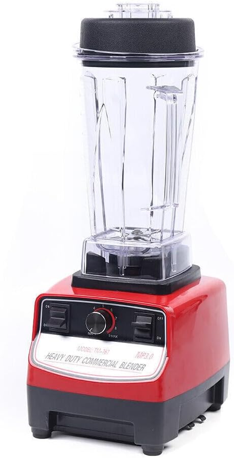 Professional Countertop Blender 1500W High Power Commercial Blender Smoothie Maker Heavy Duty High Speed Mixer Juicer Smoothie Maker 2HP 2L Red