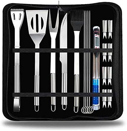 18 in 1 Outdoor Tableware Set Camping Barbecue Tableware Picnic Tool Set with Thermometer Cookware Set Cookware Picnic Boiler Cookware